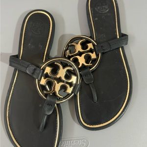 Tory Burch miller metal logo sandals size 6 women